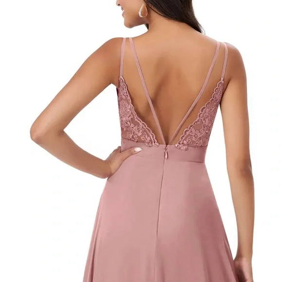 Azazie Lennon Maxi Dress in Dusty Rose - Picture 2 of 7